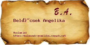 Belácsek Angelika névjegykártya